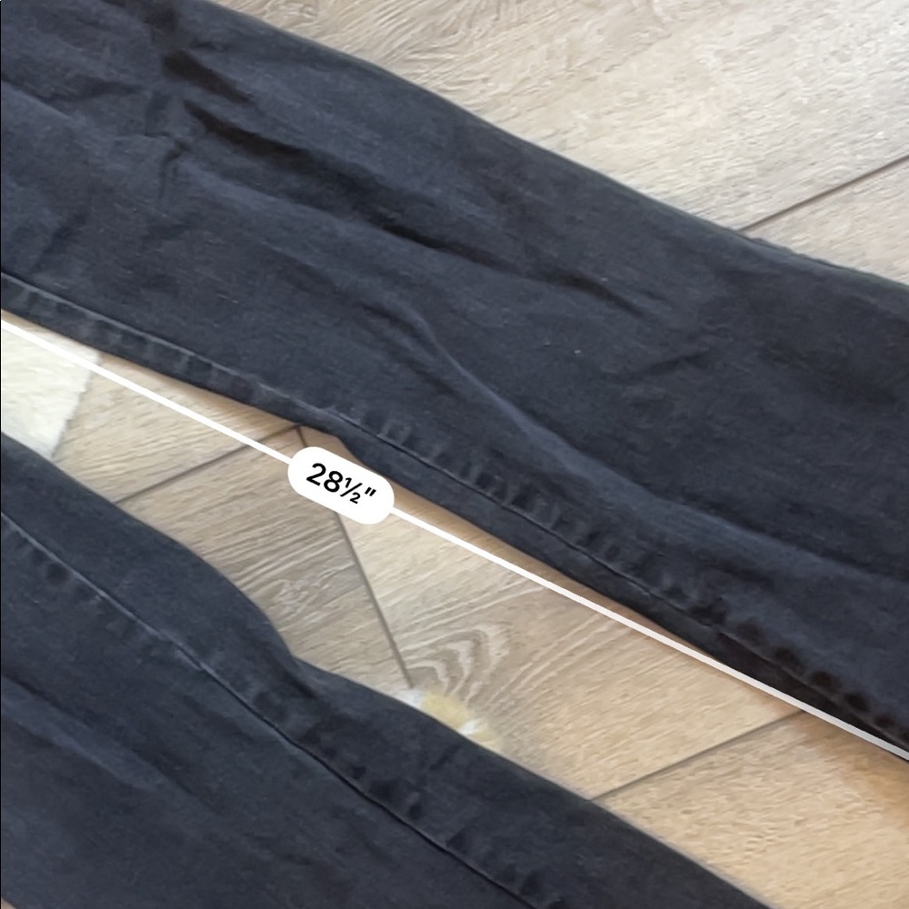 Honey punch high rise zipper fly black flare jeans - Picture 6 of 7